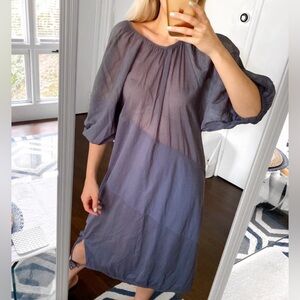 Zara midnight blue sheer dress